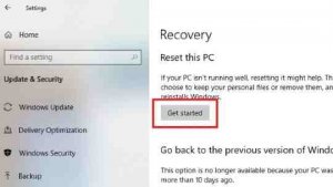 get started to reset iview laptop