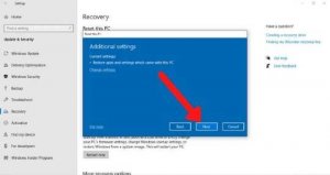 additional settings for iview laptop reset