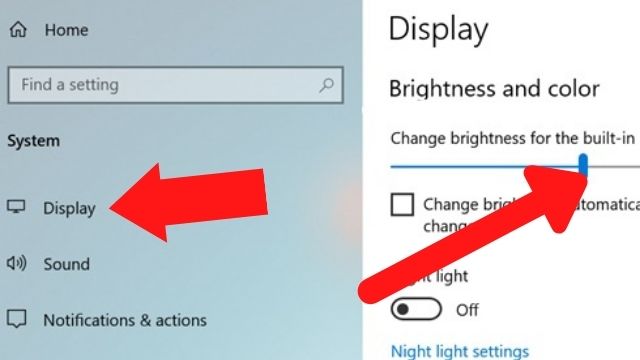 lowering brightness on windows 10
